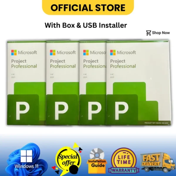 Microsoft Project Professional 2021, Life Time, Box with USB Installer - Image 3
