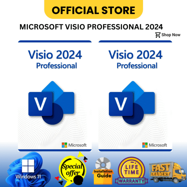 Microsoft Visio Professional 2024, ESD Bind Email, Life Time - Image 4