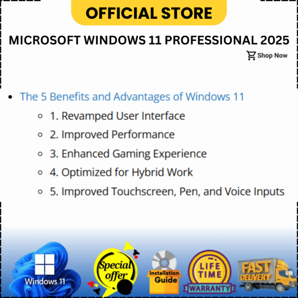 Windows 11 Professional 64/32 bit with box & Free USB installer, New Arrival 2025 - Image 3