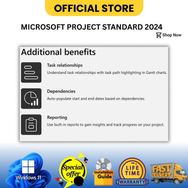 Microsoft Project Standard 2024 ESD, Bind email, Life Time - Image 2