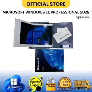 Windows 11 Professional 64/32 bit with box & Free USB installer, New Arrival 2025